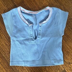 Blue out from under urban outfitters cropped top ribbed size small